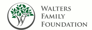 Walters Family Foundation logo: Tree with green leaves in a circle; text on the right.