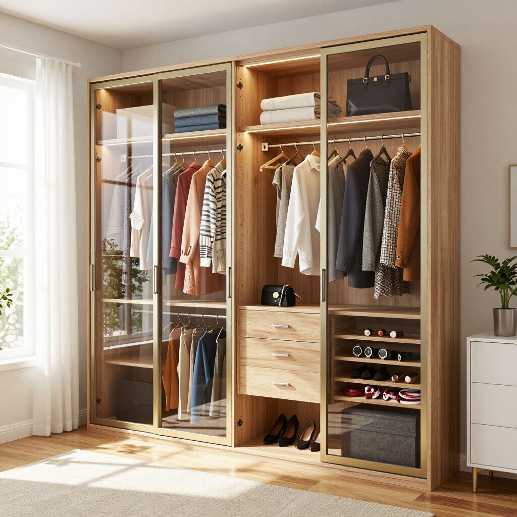 Marielle in een grijze blazer en broek leunt tegen een zwarte muur en kijkt met een lichte glimlach weg.