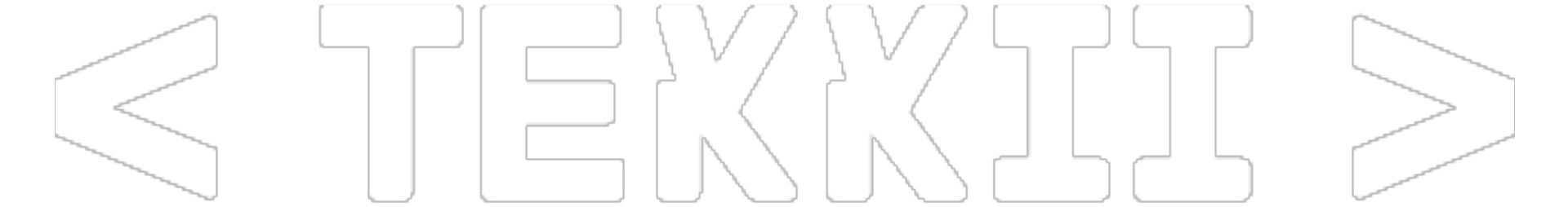 The word tekken is written in white on a white background.
