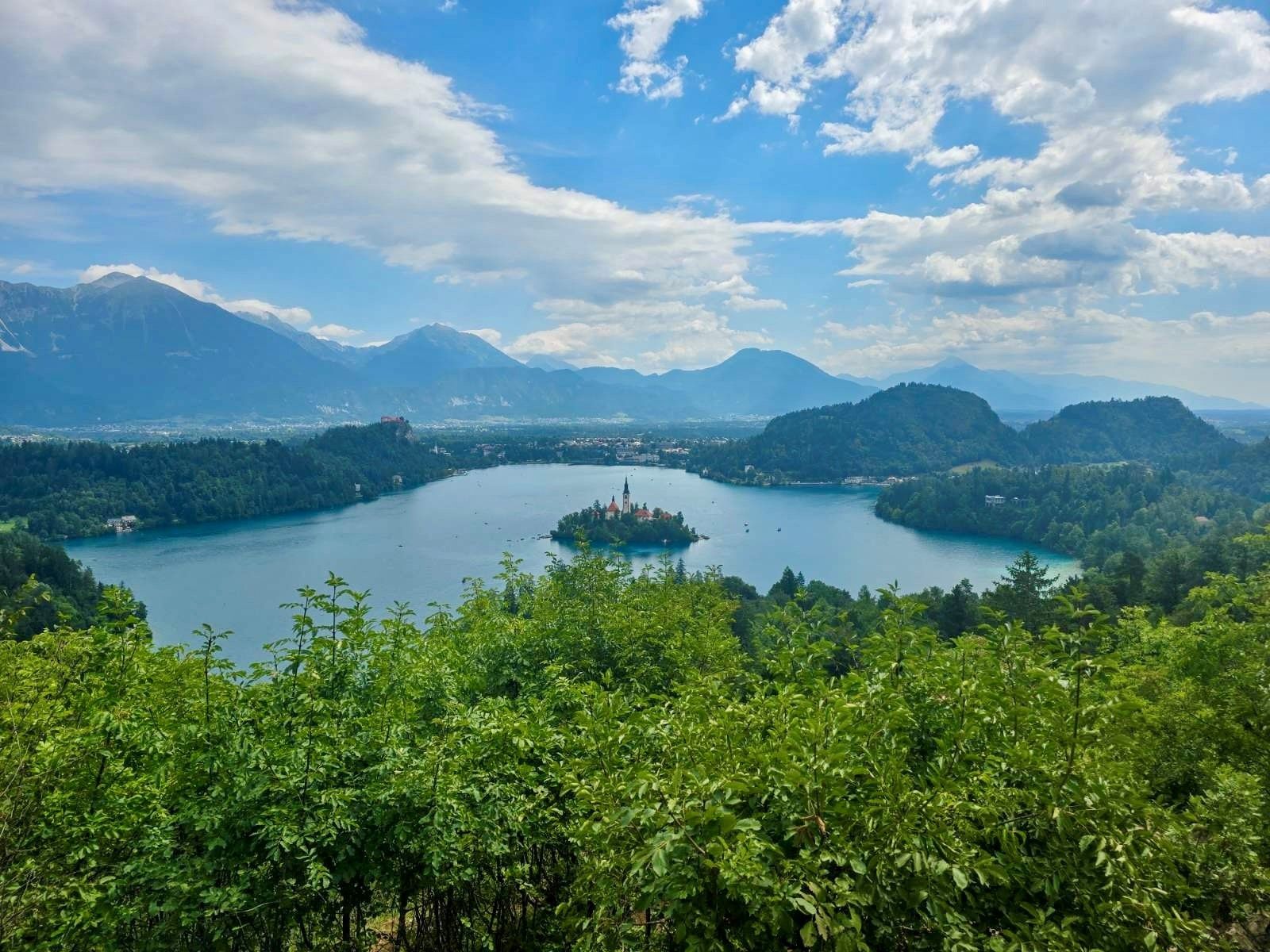 Lake led from  a scenic viewpoint