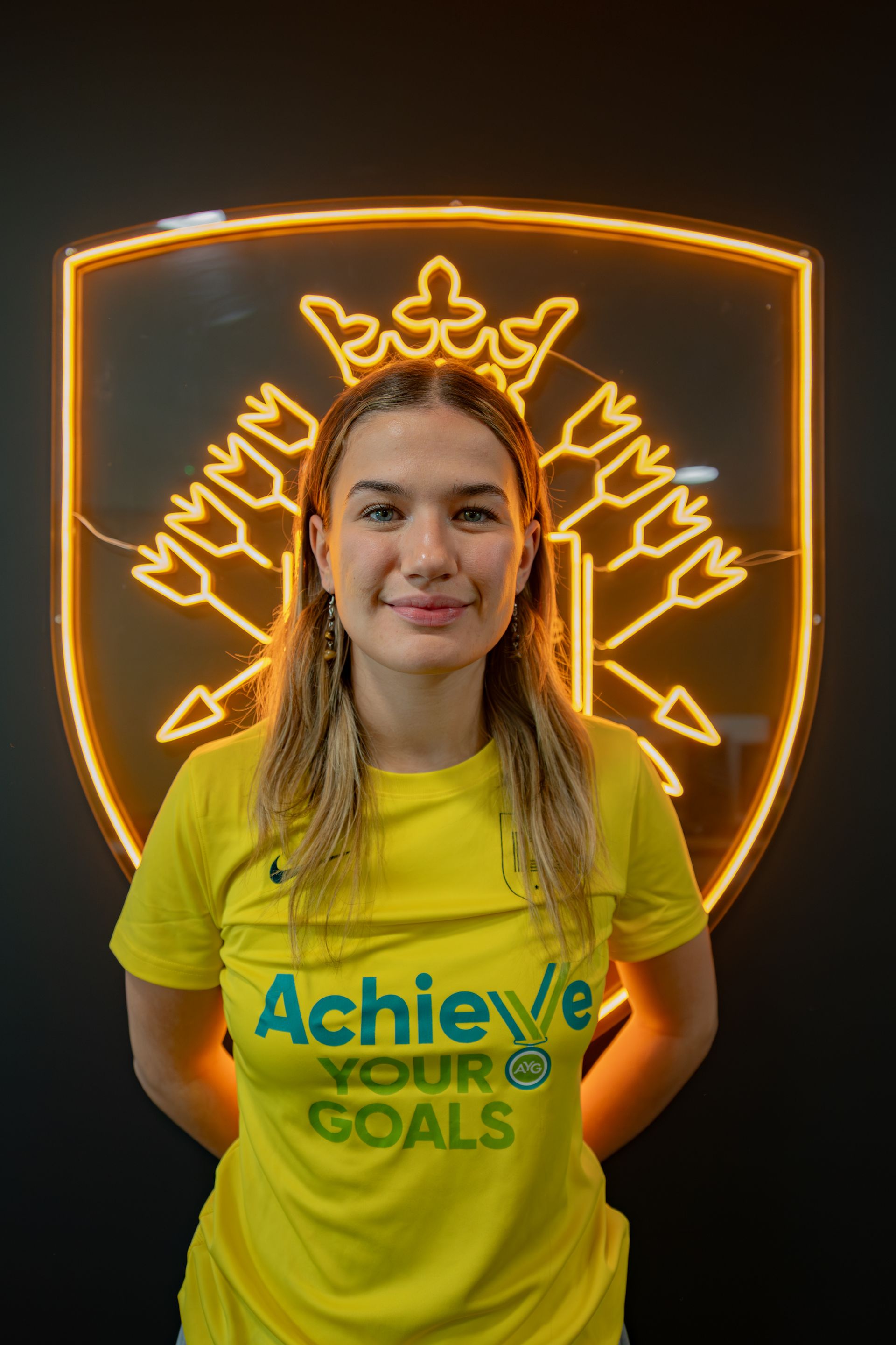 Woman in yellow shirt, 