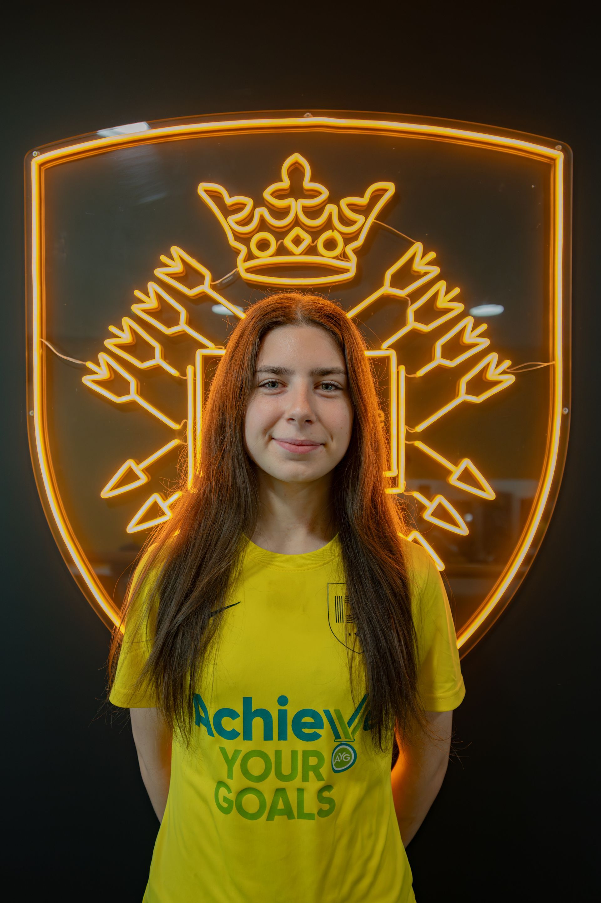 Woman in yellow shirt, 