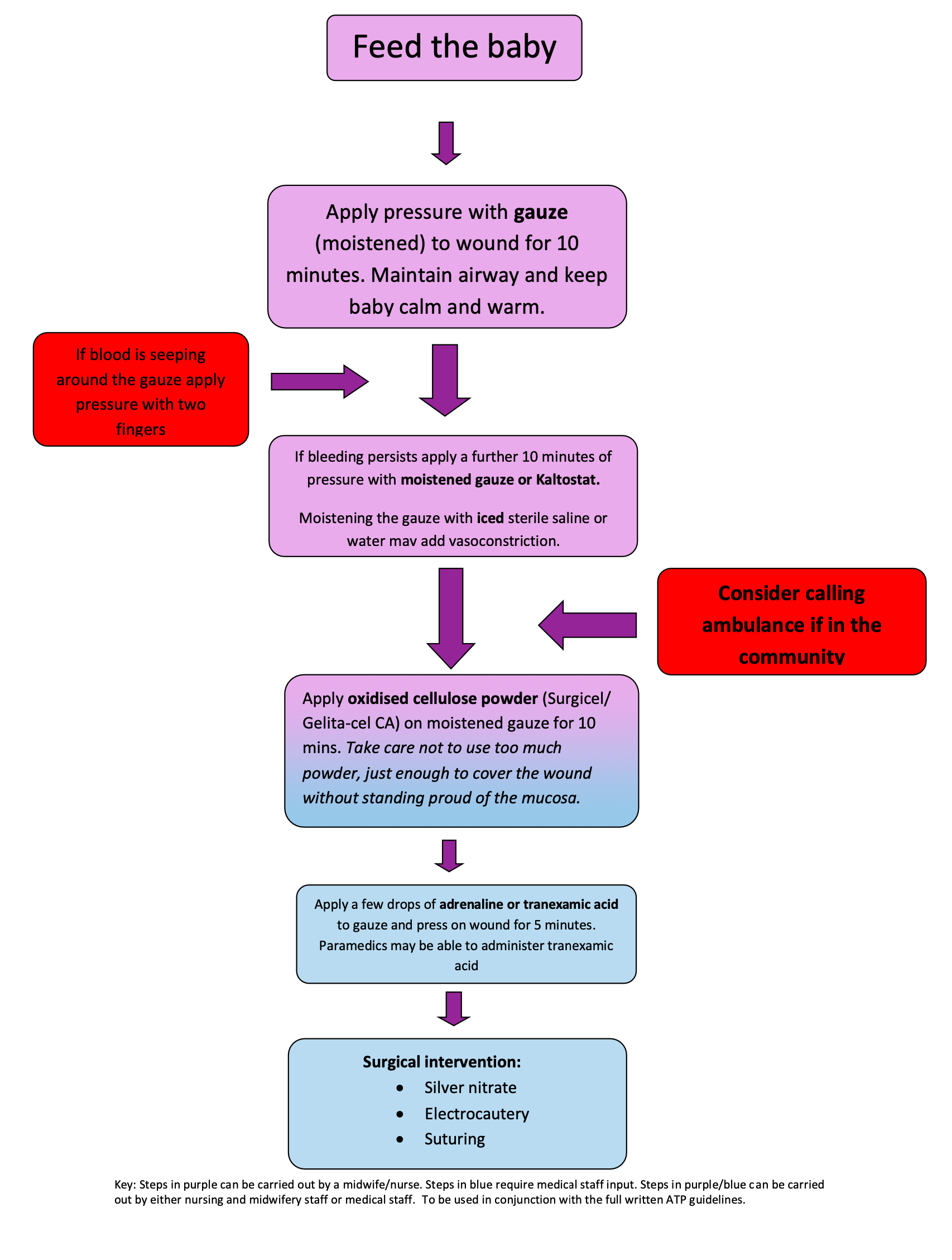 a flow chart showing how to feed a baby