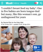 a screenshot of a mail online article about breastfeeding