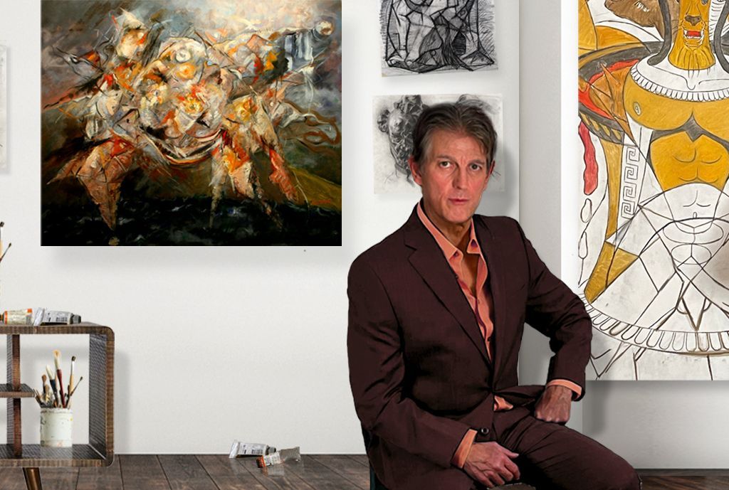 John Varriano, American Artist in studio
