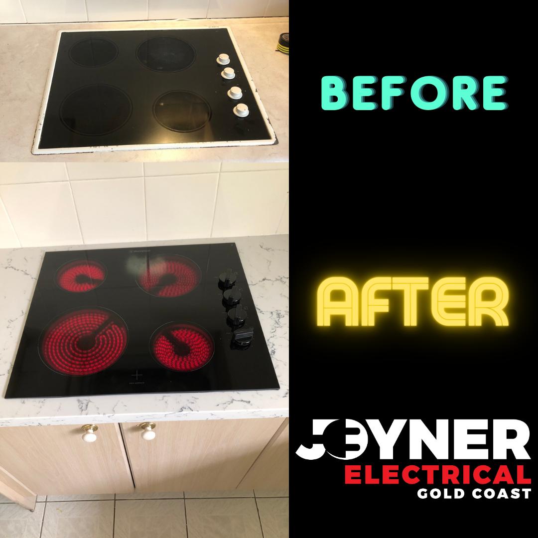Before And After Electric Stove Installation — Electrical Services In Nerang, QLD