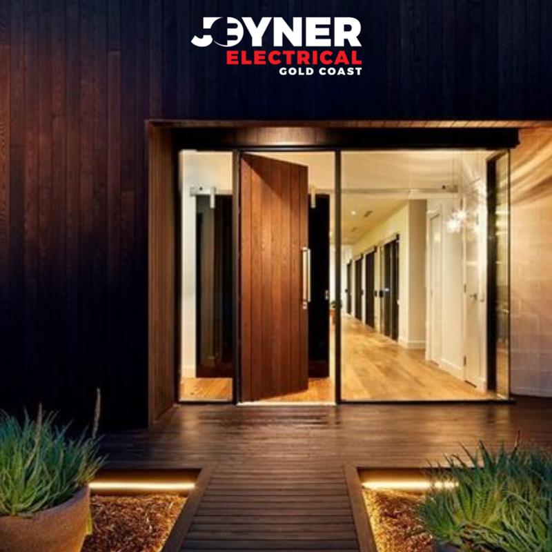 Entry to Modern Home With Elegant Lighting — Electrical Services In Carrara, QLD