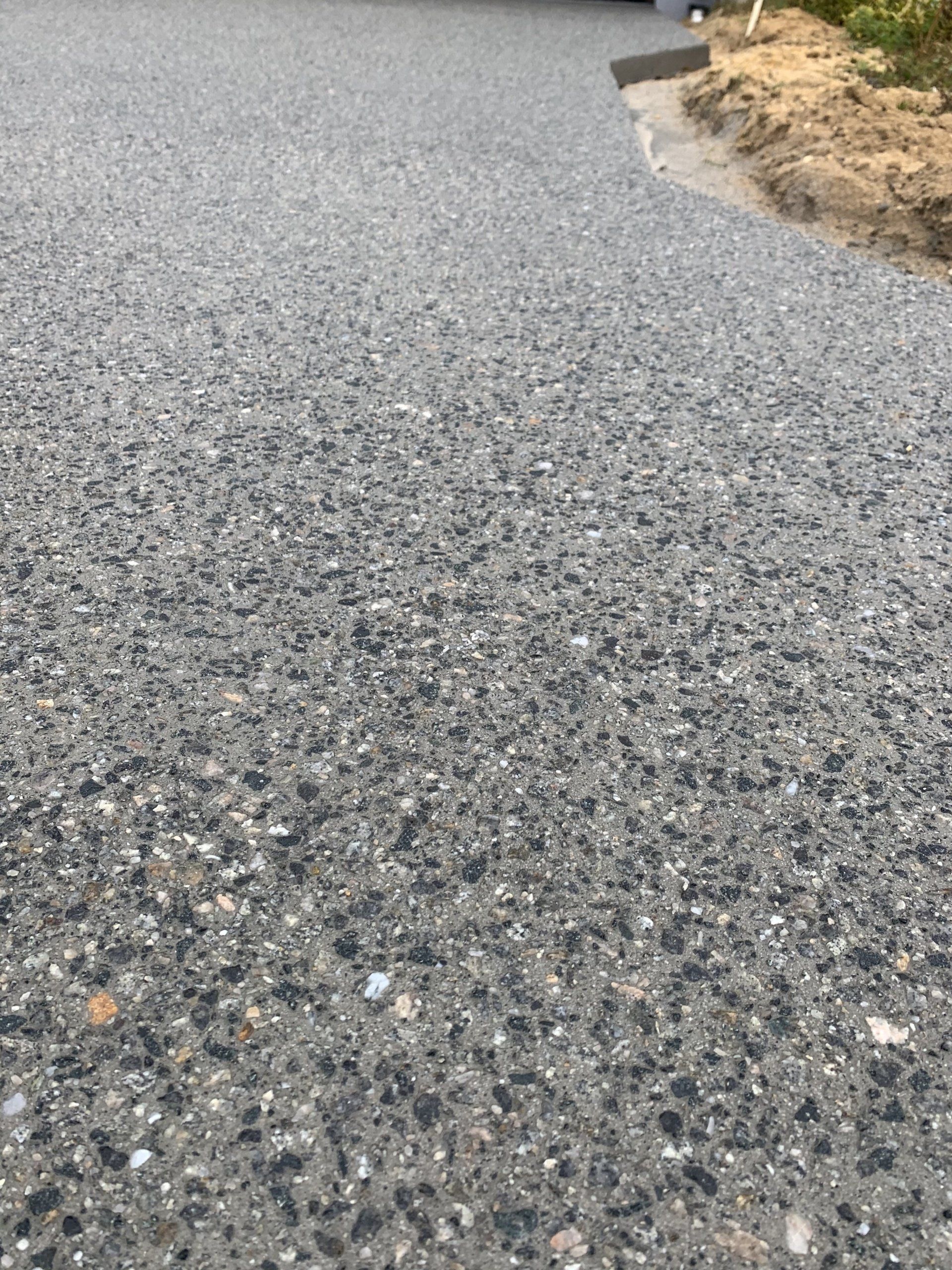 Exposed aggregate driveway