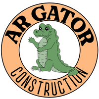 A logo for AR Gator Construction.
