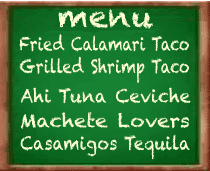 Fried Calamari Taco,Grilled Shrimp Taco,Ahi Tuna Ceviche at Ricardo's Place SJC 92675