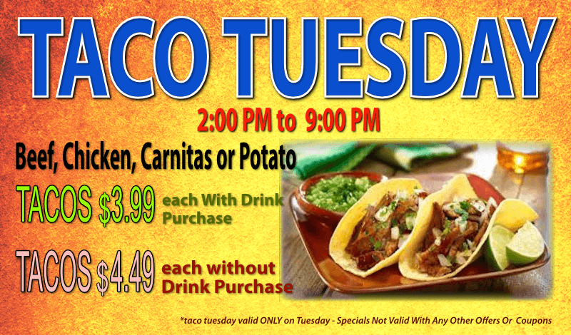 Taco Tuesday Restaurants food that delivers near me Ricardo's Place San Juan Capistrano 92675