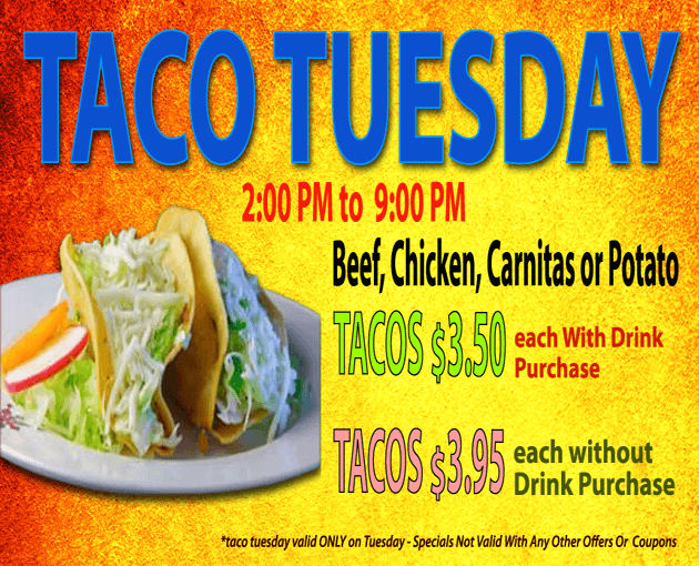 Best Taco Tuesday in San Juan Capo at Ricardo's Place 92675