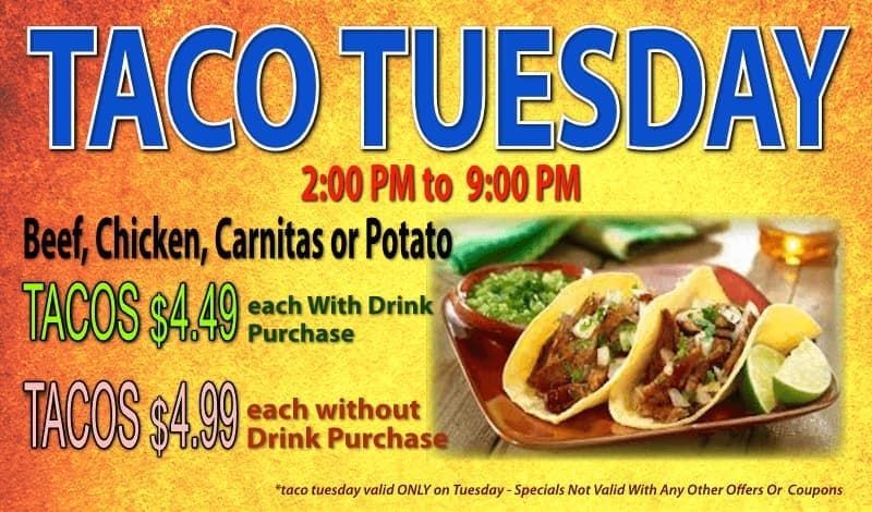 Taco Tuesday Restaurants food that delivers near me Ricardo's Place San Juan Capistrano 92675