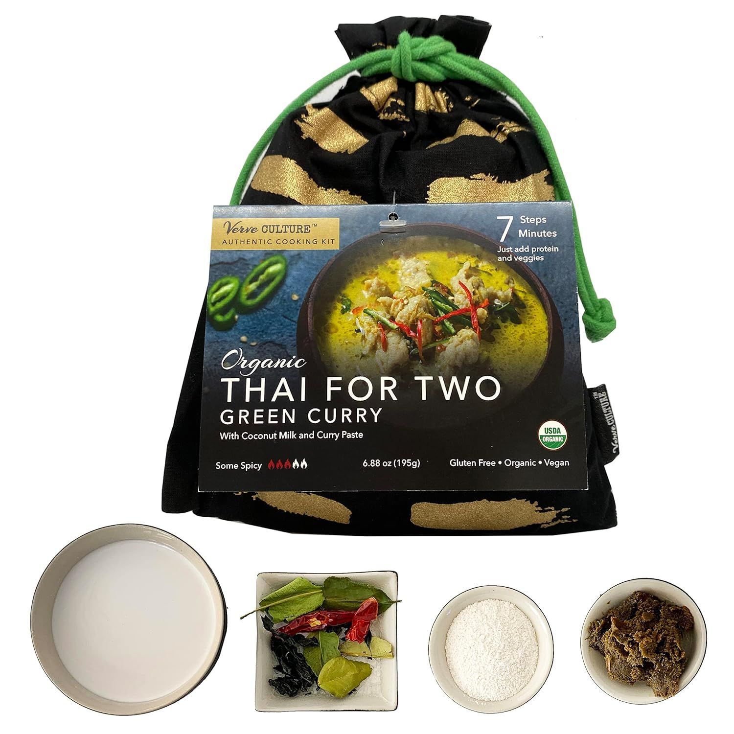 USDA Organic Thai Green Curry Meal Kit – Thai For Two Cooking Kit | Simply Thai Market