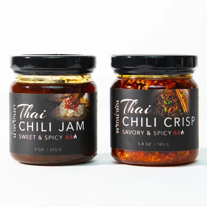 Thai Chili Jam & Chili Crisp Set – Authentic Thai Sauces Gift Set | Simply Thai Market