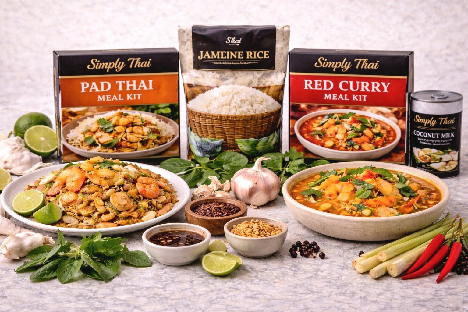 Thai Dinner Night Bundle – Pad Thai Kit, Curry Kit & Thai Ingredients | Simply Thai Market