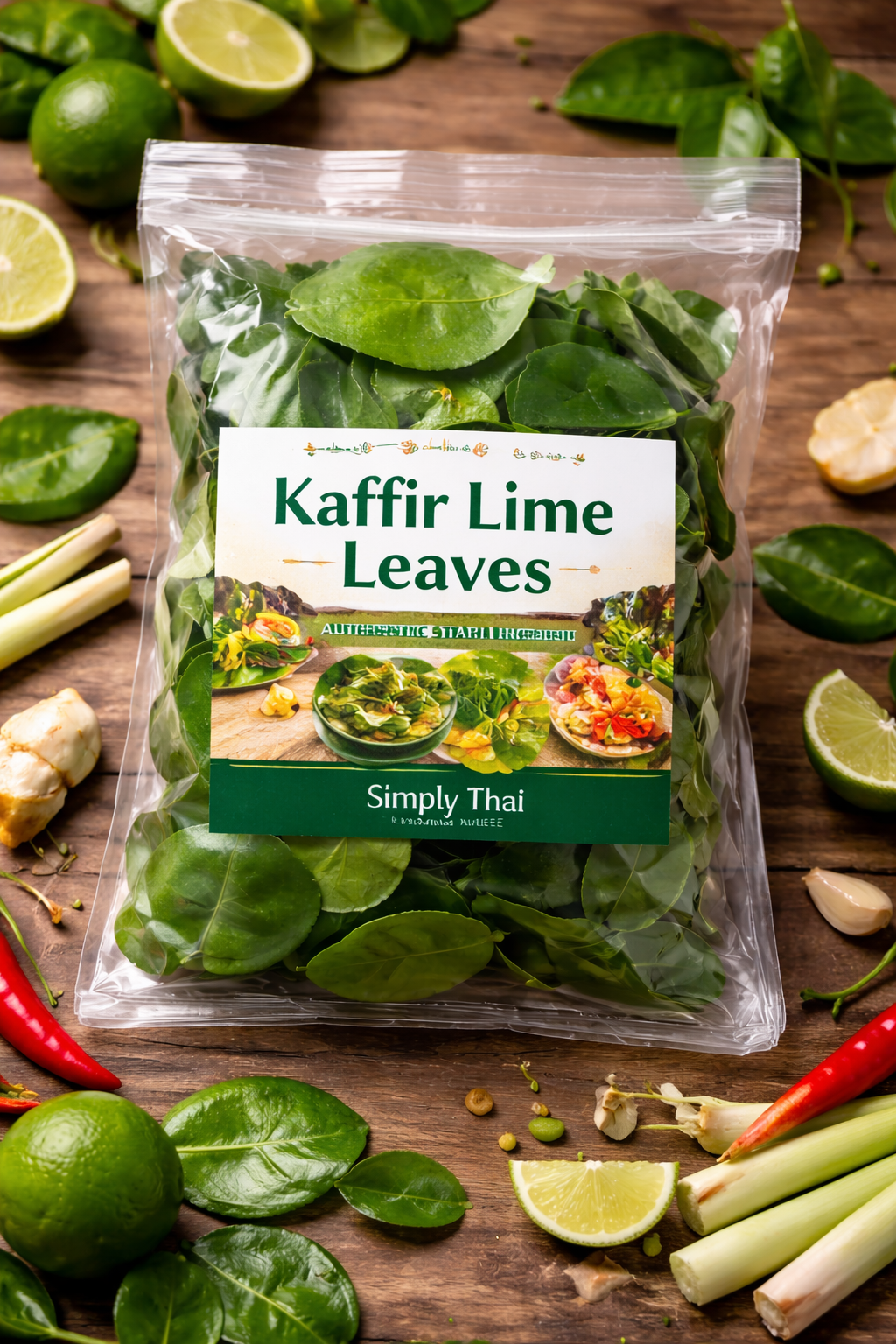 Frozen Kaffir Lime Leaves (2oz) – Authentic Thai Lime Leaves for Thai Cooking | Simply Thai Market