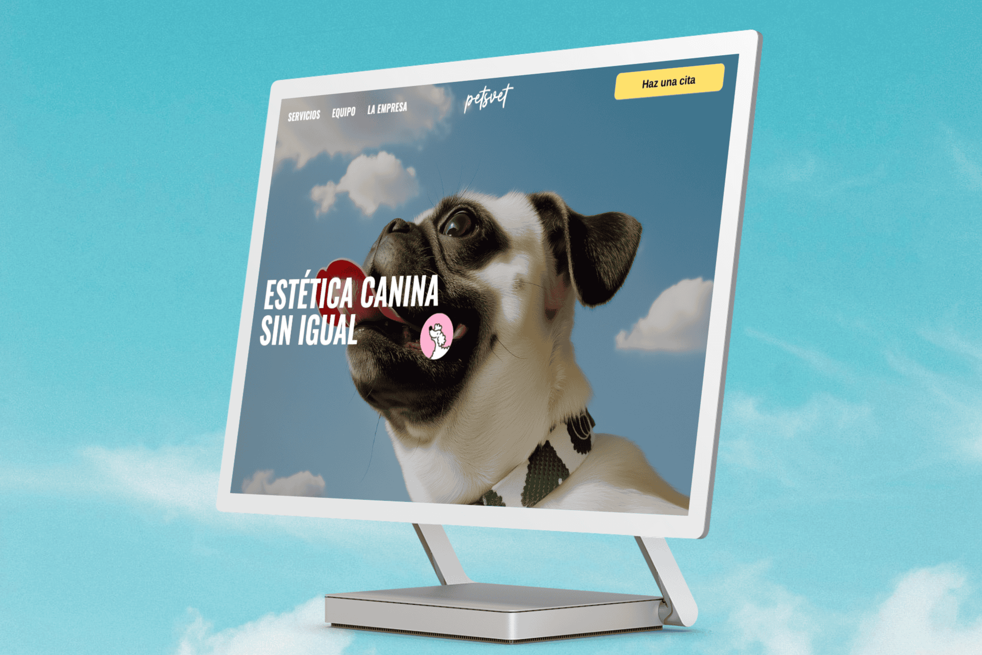 Imagen de página web de una veterinaria en Querétaro