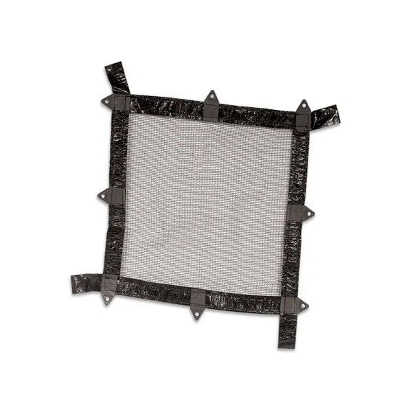 A square mesh screen with a black frame on a white background.