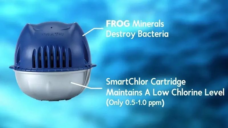 A smart chlor cartridge maintains a low chlorine level