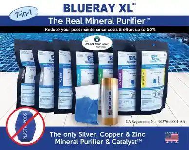 Blueray xl is the only silver copper and zinc mineral purifier and catalyst