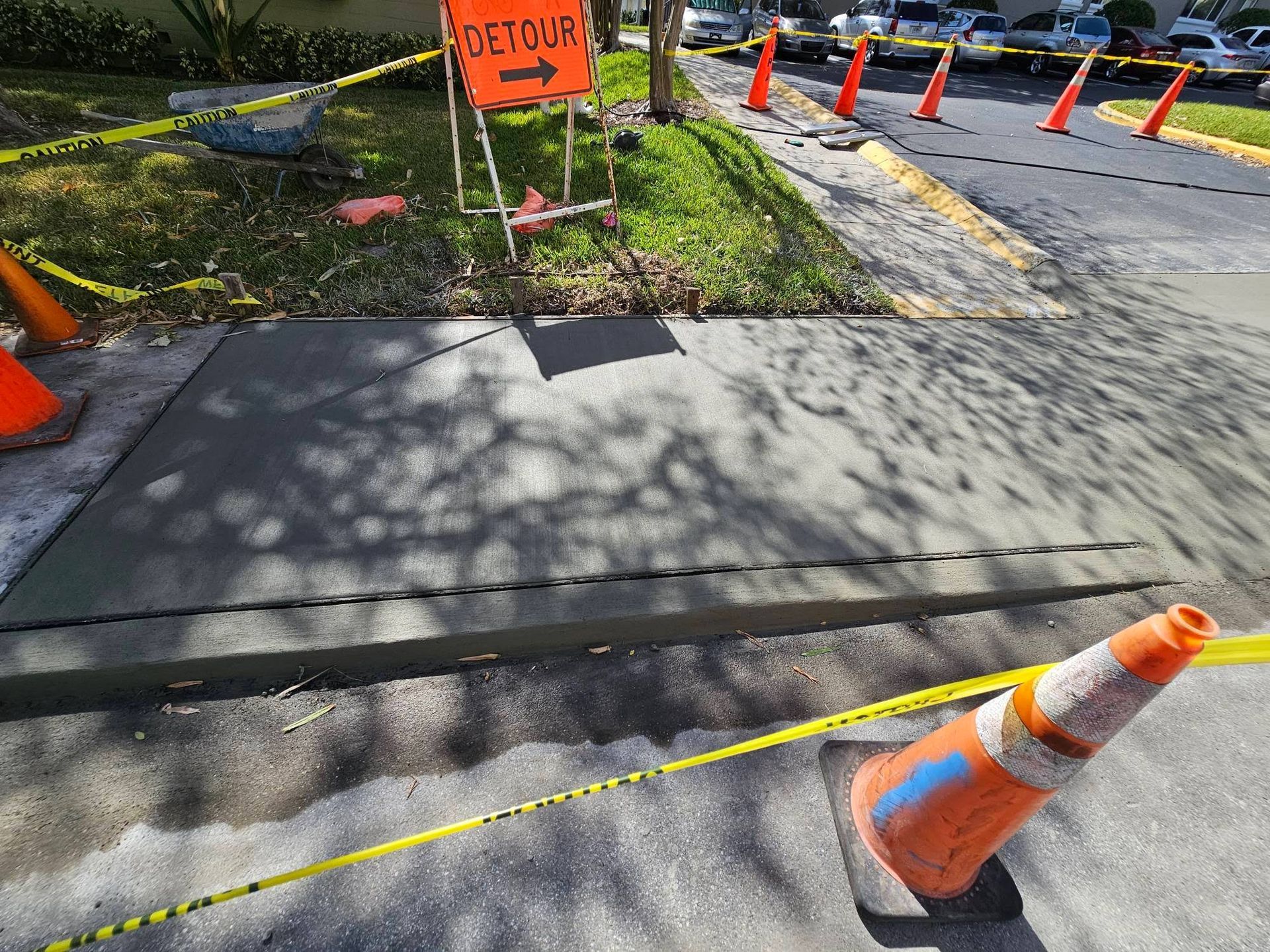 A construction site with a sign that says full tour