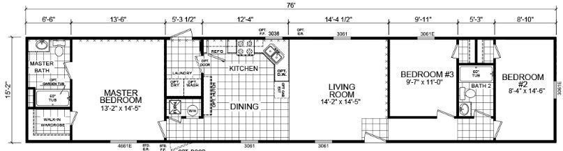 The Boone Creek Floorplan — McArthur, OH — Remy's Mobile Homes