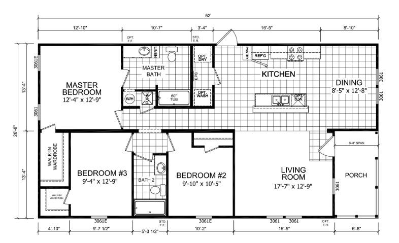 The Willow Forest Floorplan — McArthur, OH — Remy's Mobile Homes