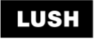 LUSH logo in white text on a black rectangle.