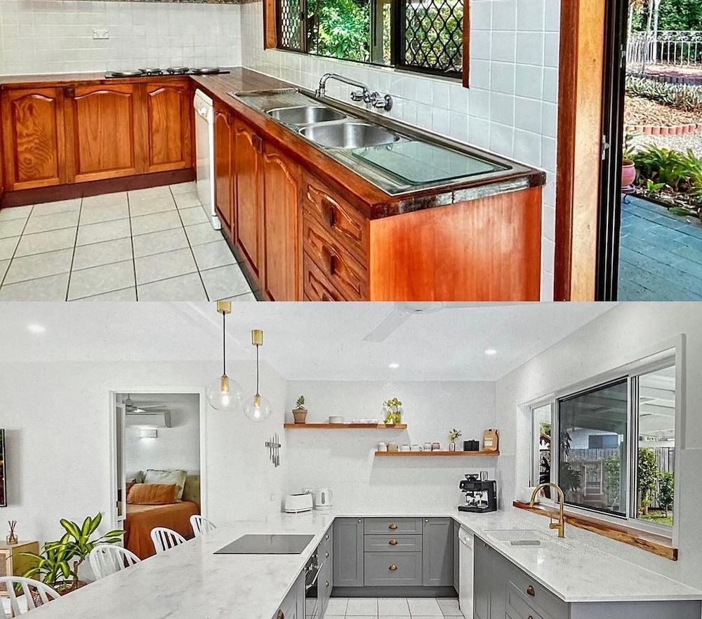 Before and After of a Kitchen Renovation — JGD Constructions in Lake Eacham, QLD