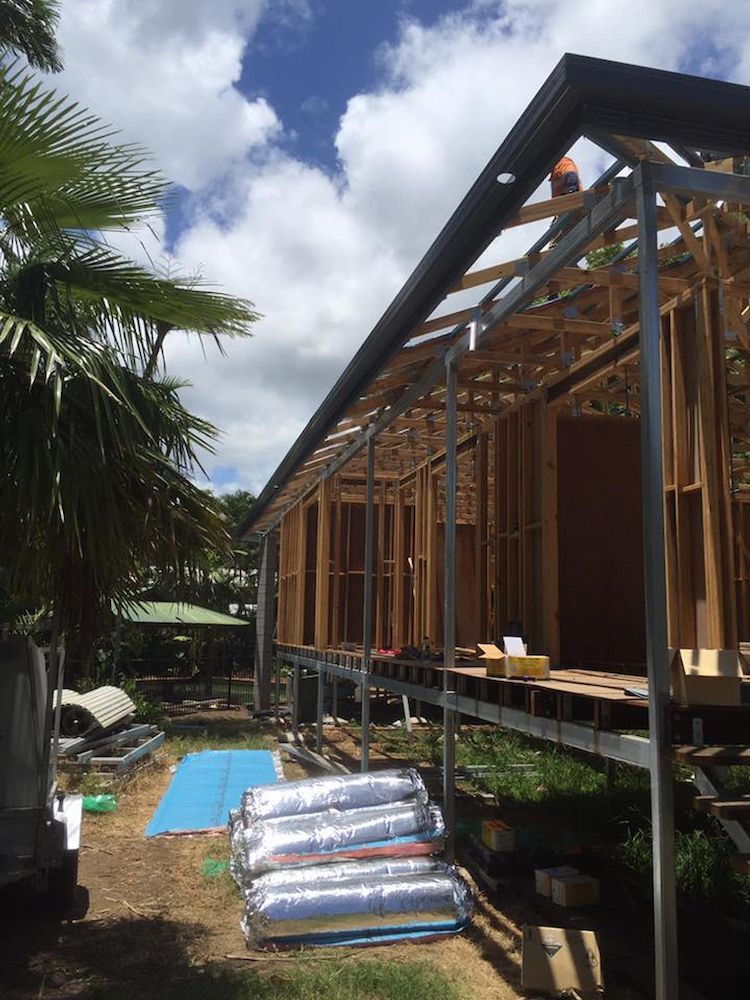 Construction of a House With Wooden Frames, and Metal Beams — JGD Constructions in Lake Eacham, QLD