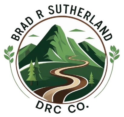 A logo for brad r sutherland drc co.
