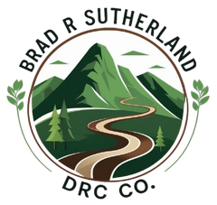 A logo for brad r sutherland drc co.