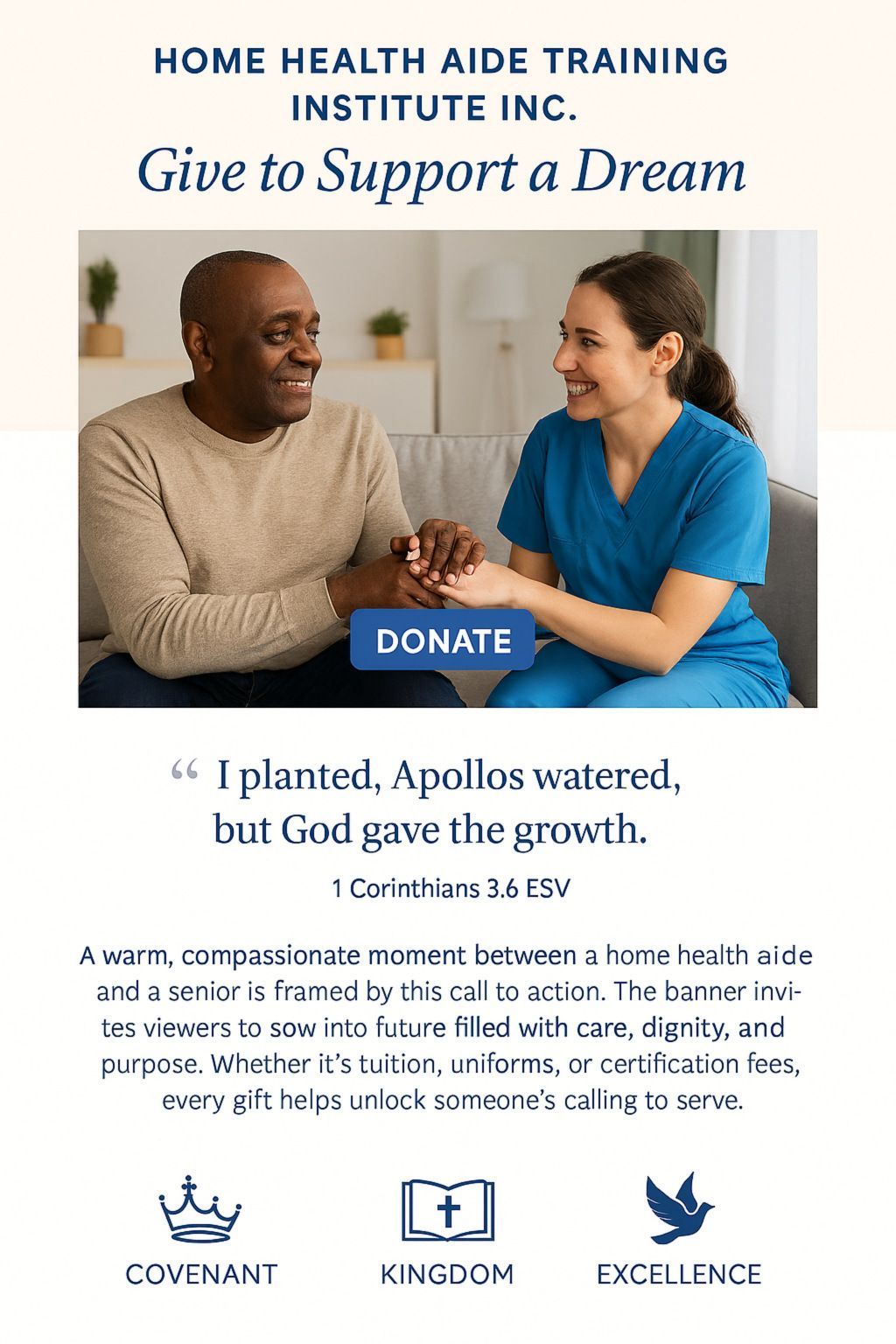 A group of women in blue scrubs are walking down a sidewalk.