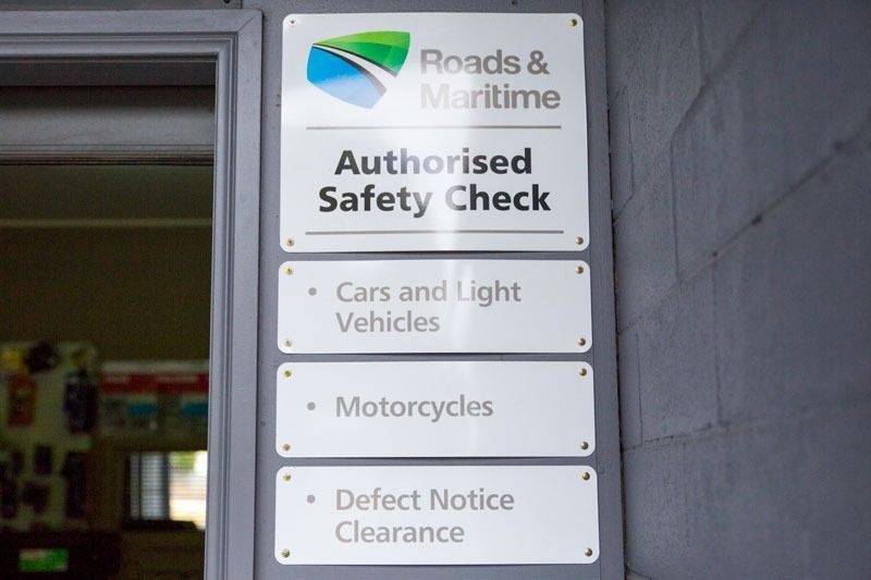 A Sign That Says Authorised Safety Check On It — CS Mechanical Repairs & Services In Wauchope, NSW