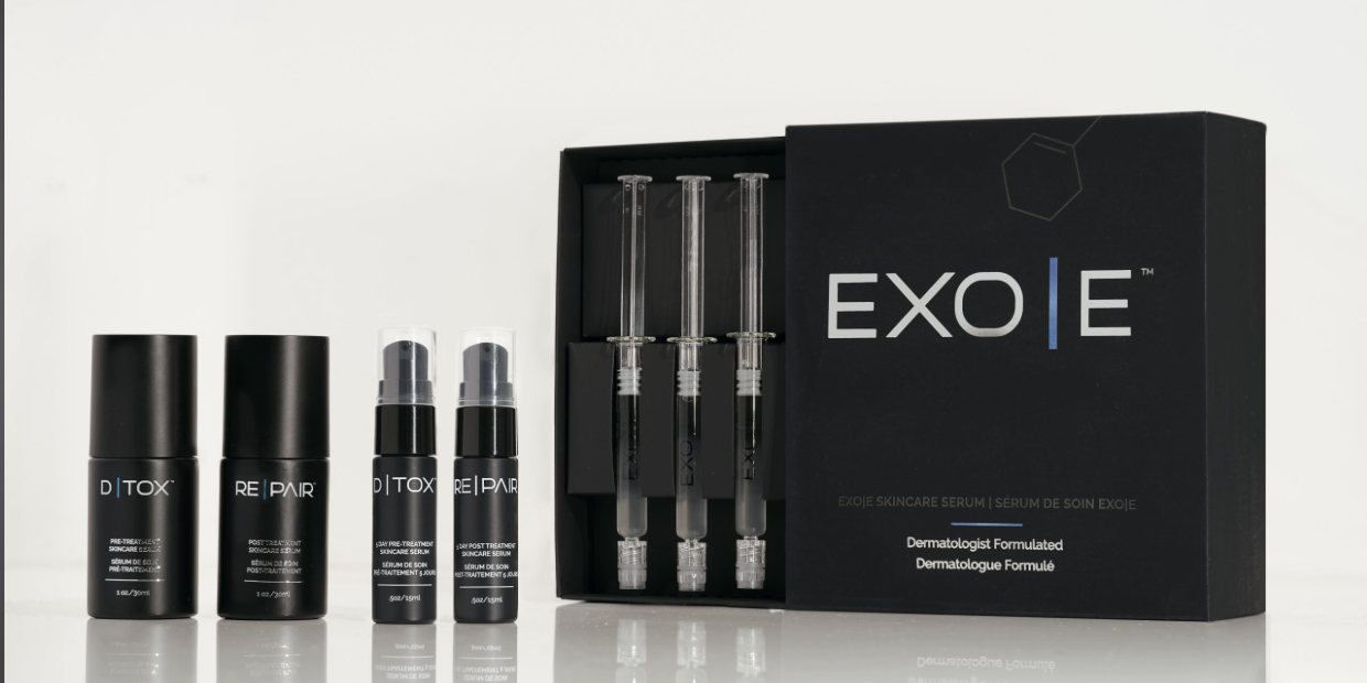 A black box with exo e written on it