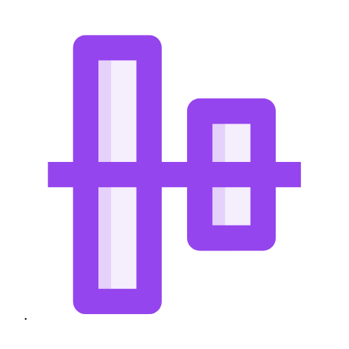 It is a purple icon with a white background.