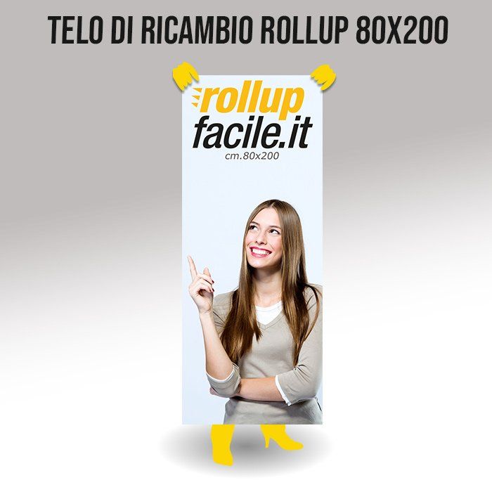 telo stampato per rollup 80x200