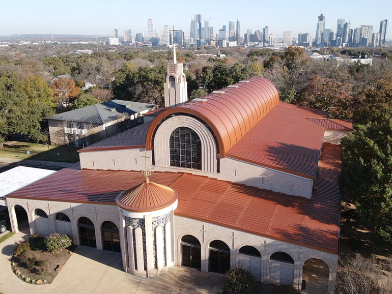 Copper Standing Seam Metal Roof in Austin - Installed by Austin Roofing and Sheet Metal (512) 676-5838 - Free Estimates!