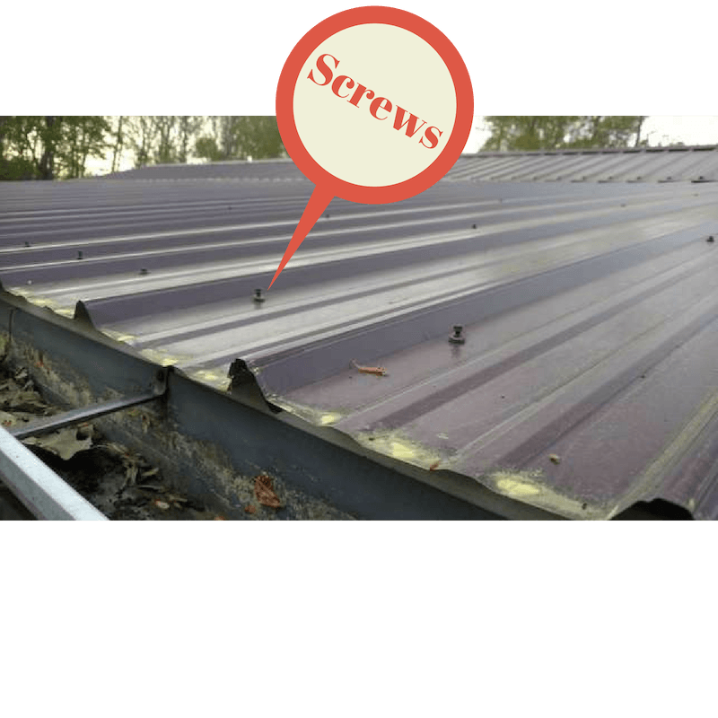 Popped Screws Metal Roof