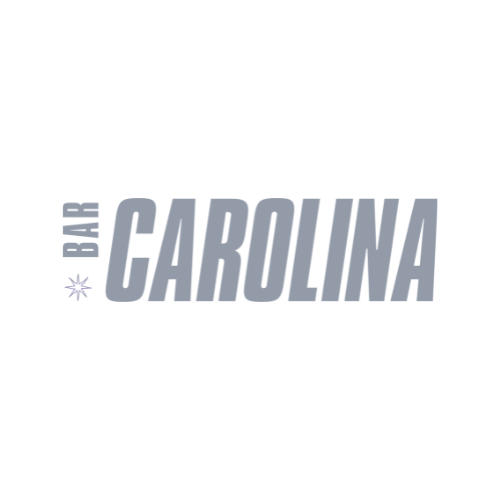 Gray text "BAR CAROLINA" on white background.