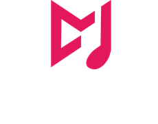 Pink logo: a stylized