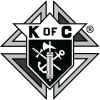 Knights of Columbus emblem: Shield with sword, anchor, ax, and 