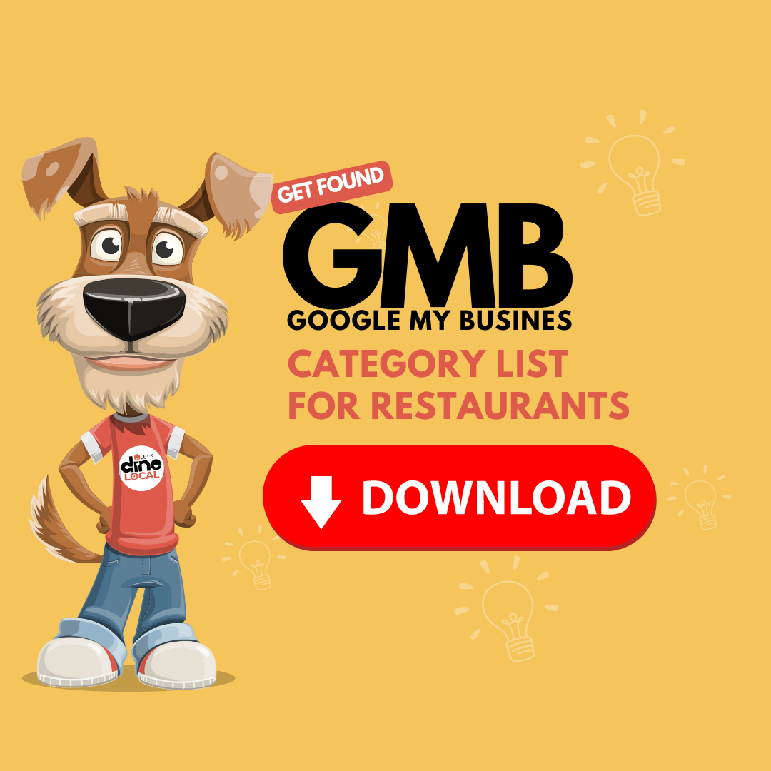 Google My Business for Restaurants, FREE PDF Google my Business Search Terms