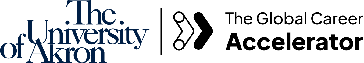 Logo for The University of Akron and The Global Career Accelerator