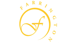 A logo for farrington with a letter f in a circle