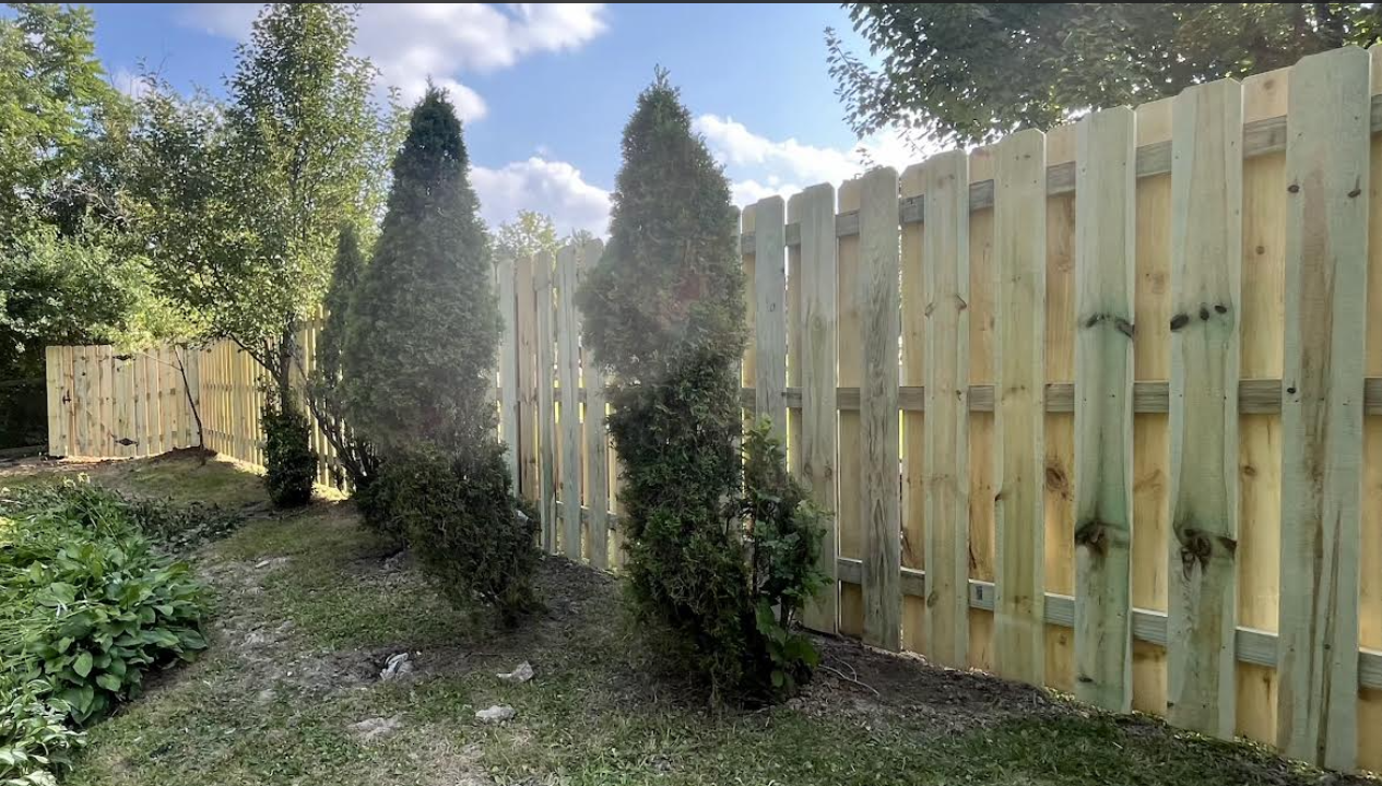 unstained fence in Medina, OH