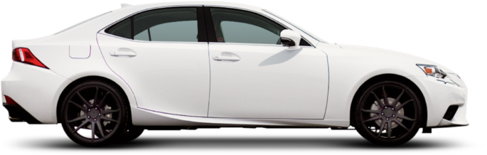 White sedan car in side view on a white background | Shell Annandale Service