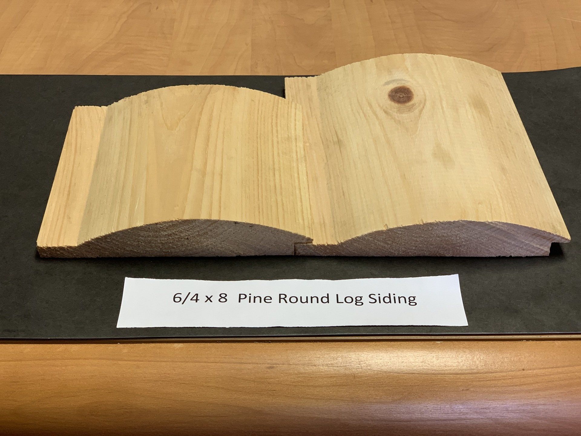 6/4 by 8 pine round log siding