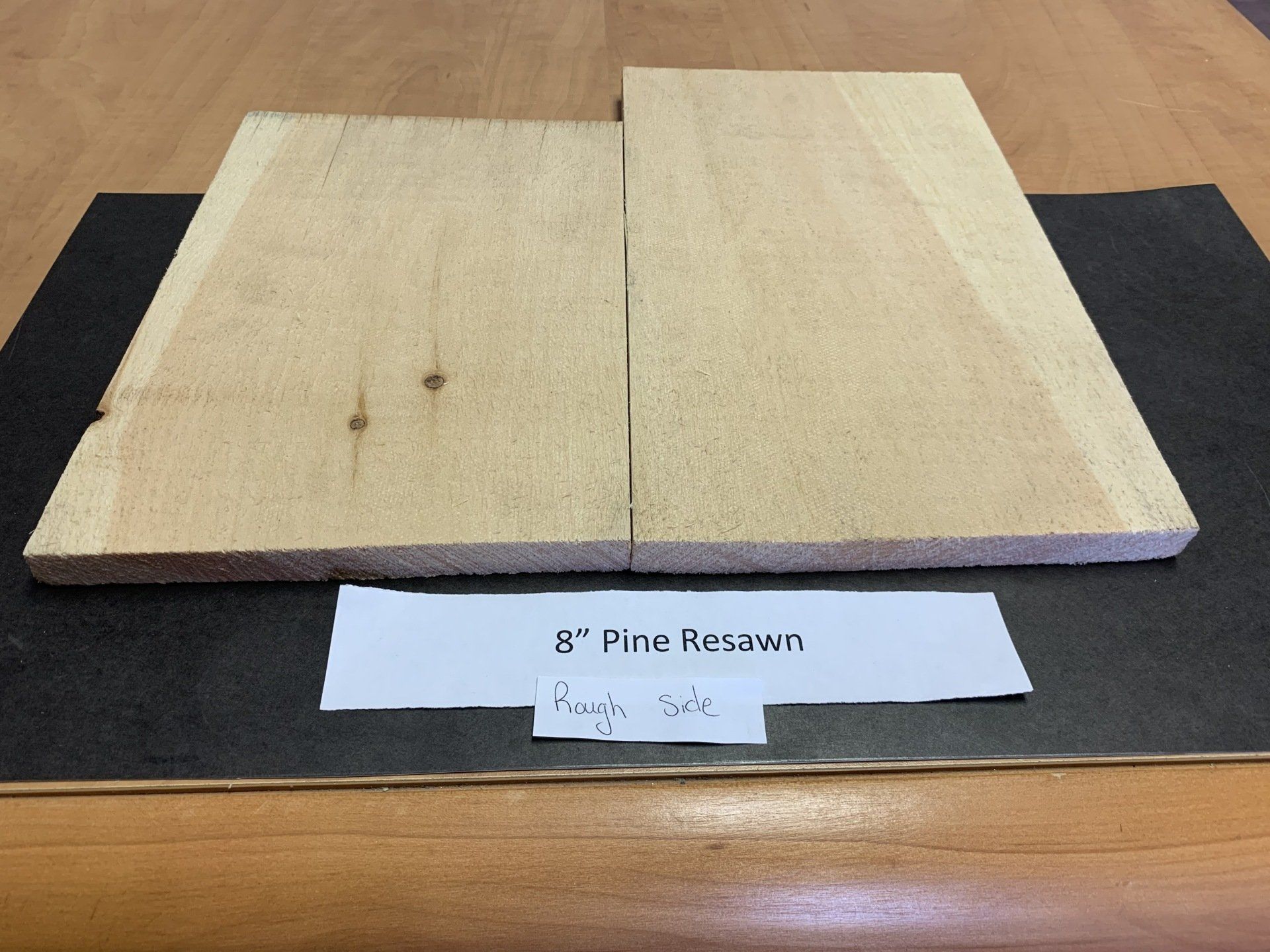 yellow 8 inch wood pine resawn